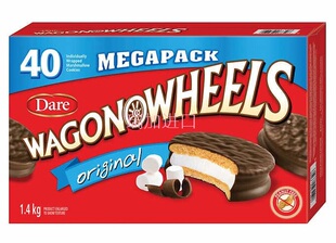 包邮加拿大Dare Marshmallow棉花糖泡芙夹心巧克力曲奇饼干1.4KG