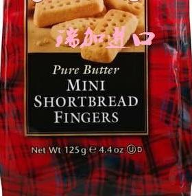 包邮加拿大Walkers Shortbread迷你节日黄油曲奇饼干125g*2包多种