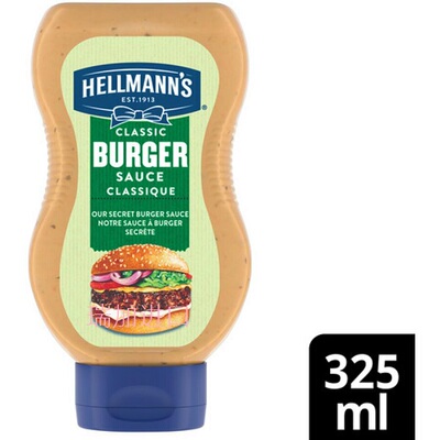 包邮加拿大Hellmann's BURGER好乐门经典汉堡酱325ML多种口味选择