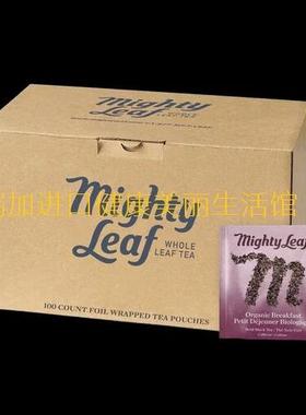 包邮加拿大Mighty leaf美泰英式早茶不含咖啡因100包/箱多种口味