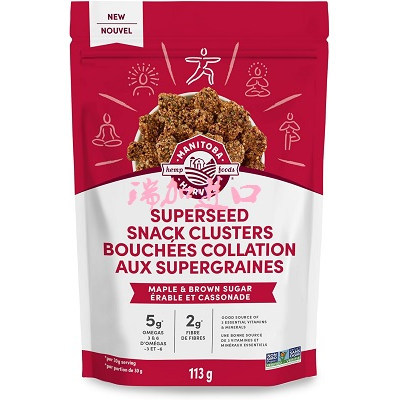 包邮加拿大Manitoba亚麻籽南瓜籽奇亚籽大麦曲奇枫糖饼干113g*2包