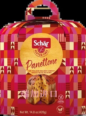 加拿大Schar节日礼盒PANETTONE意大利 无麸质 潘娜托尼大面包420g