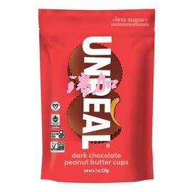 包邮加拿大Unreal Peanut低糖黑巧克力花生酱杯120克*2包无麸质图片