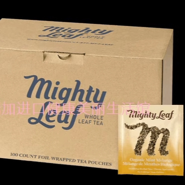 包邮加拿大Mighty leaf美泰MINT MELANGE混合薄荷花草茶整箱100包