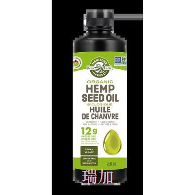 包邮加拿大Manitoba曼尼托巴有-机伙-嘛-仔油250ML高蛋白欧米伽36