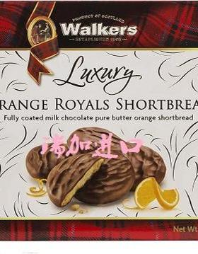 包邮加拿大Walkers Shortbread桔子夹心牛奶巧克力苏打饼干150Gx2