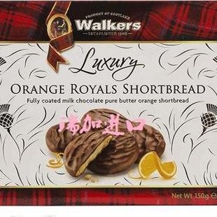 包邮加拿大Walkers Shortbread桔子夹心牛奶巧克力苏打饼干150Gx2