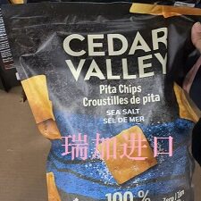 包邮加拿大CEDAR VALLEY纯椰子油皮塔脆片海盐非转基因无糖760克