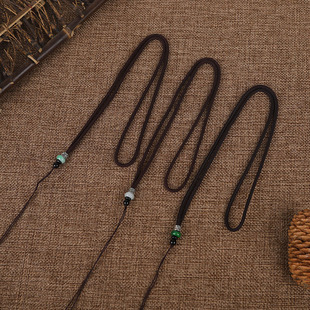 手工编织绳子 翡翠小玉绿珠项链绳 吊坠挂绳玉器饰品配玉线