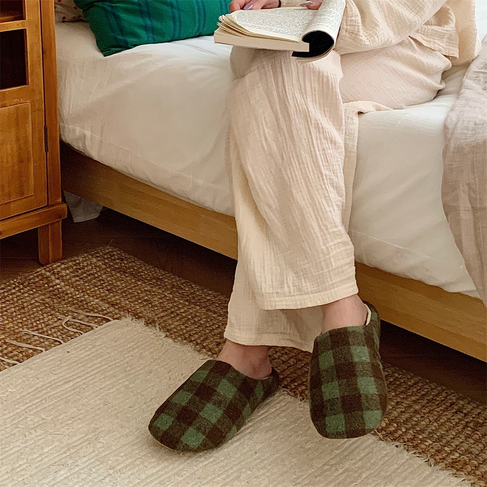 个性软底防滑卧室百搭网红男女学生地板鞋居家撞色格子月子鞋春夏,居家布艺,居家亚麻拖鞋,淘宝优惠券,粉丝福利购,淘宝优惠卷