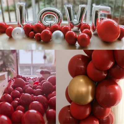 加厚宝石红生日派对求婚气球