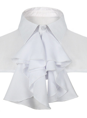 法式复古衬衣布刺绣娃娃领中世纪男女装cosply蕾丝白色假领子领花