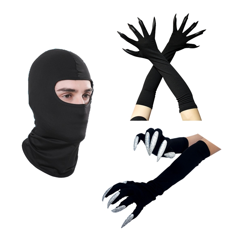 万圣节鸟嘴乌鸦医生加长头套手套