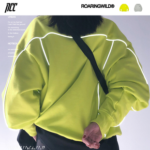 新衣城 ROARINGWILD 咆哮野兽 AW25反光结构嵌条潮牌男女套头卫衣