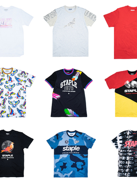 新衣城 STAPLE鸽子潮牌男女宽松休闲嘻哈潮流短袖T恤自选福袋合集