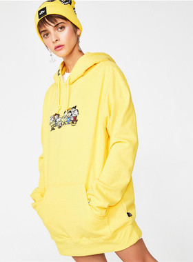 新衣城 HUF x PEANUTS END CREDITS 史努比联名刺绣人物连帽卫衣