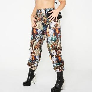 满印贱猫Y2K辣妹风休闲男女情侣潮牌风衣裤 新衣城 DIP 子 RIP