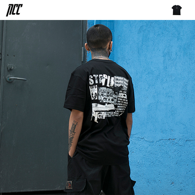新衣城 STAPLE Staple RIOT Tee 夏季鸽子报纸印花宽松短袖T恤潮