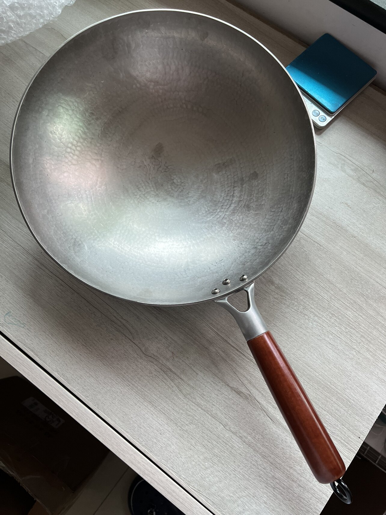 金福旺加厚3毫米钛锅家用养生纯钛炒锅圆底纯手工无涂层不粘钛锅