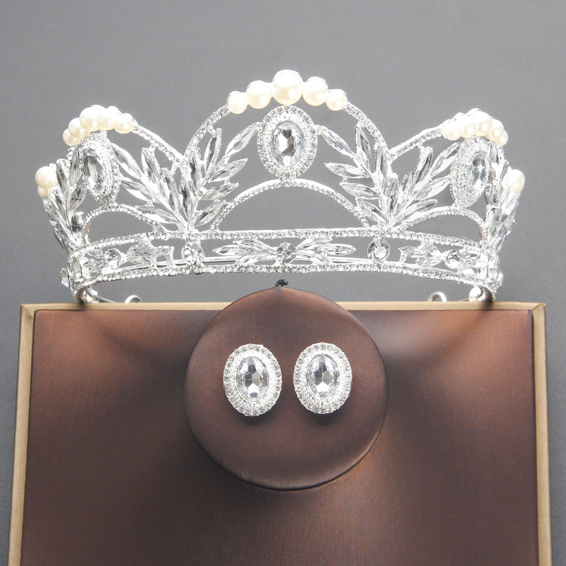 新娘皇冠复古巴洛克韩式珍珠半圆镶钻十八岁生日礼物精致奢华发箍