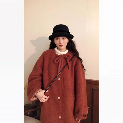 加厚2024秋冬新款毛呢外套韩版