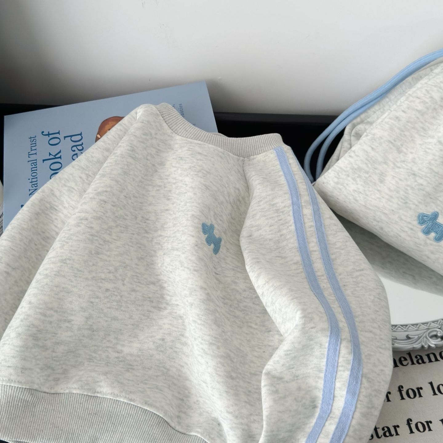 儿童卫衣2025新款秋装套装男女童运动休闲两件套大童刺绣卫衣卫裤