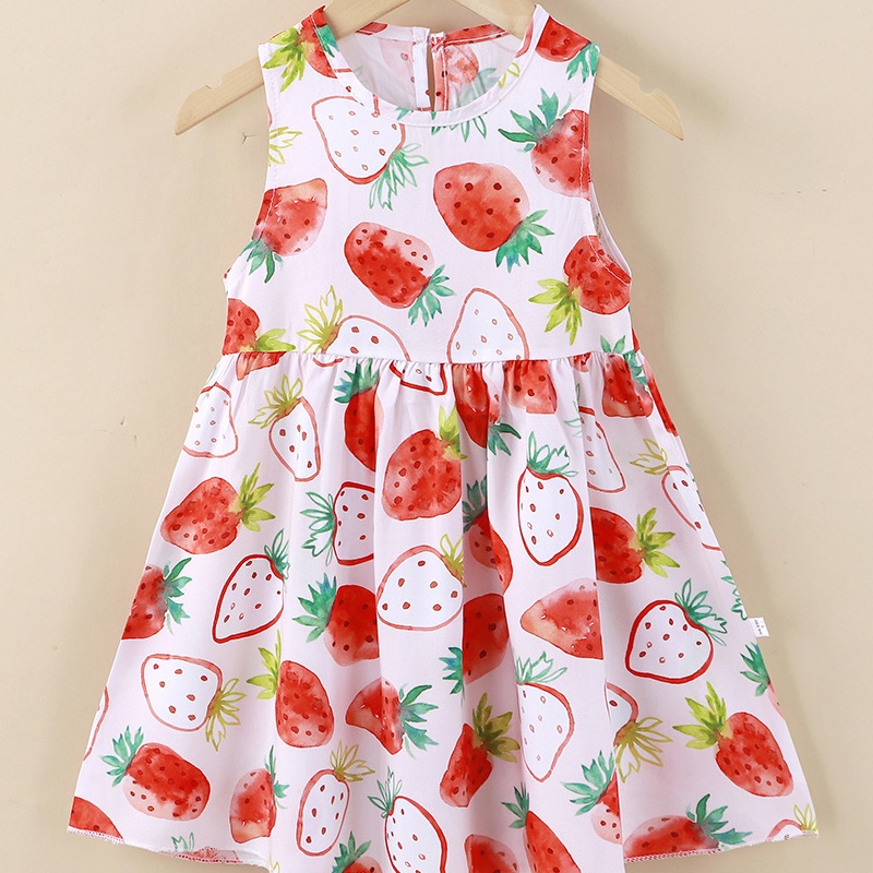 新款童装连衣裙女童棉绸裙子公主裙背心裙女宝宝家居睡裙