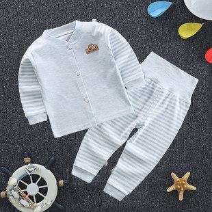 秋衣秋裤 婴幼儿彩棉衣服宝宝高腰护肚裤 春秋宝宝新款 儿童秋衣套装