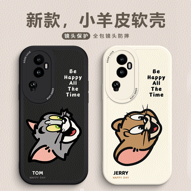 适用opporeno10手机壳情侣头像reno9pro 镜头全包软硅胶reno8pro卡通