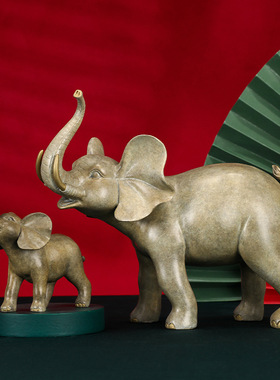 西安文创黄铜大象摆件吉祥如意