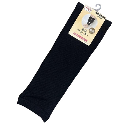 日单黑色棉混压力袜筒袜套瑜伽跑步运动腿套