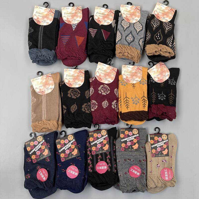 日单新品玫瑰花卉图案春季宽松口中筒袜子森系田园文艺复古潮女袜,女士内衣/男士内衣/家居服,中筒袜,淘宝优惠券,粉丝福利购,淘宝优惠卷