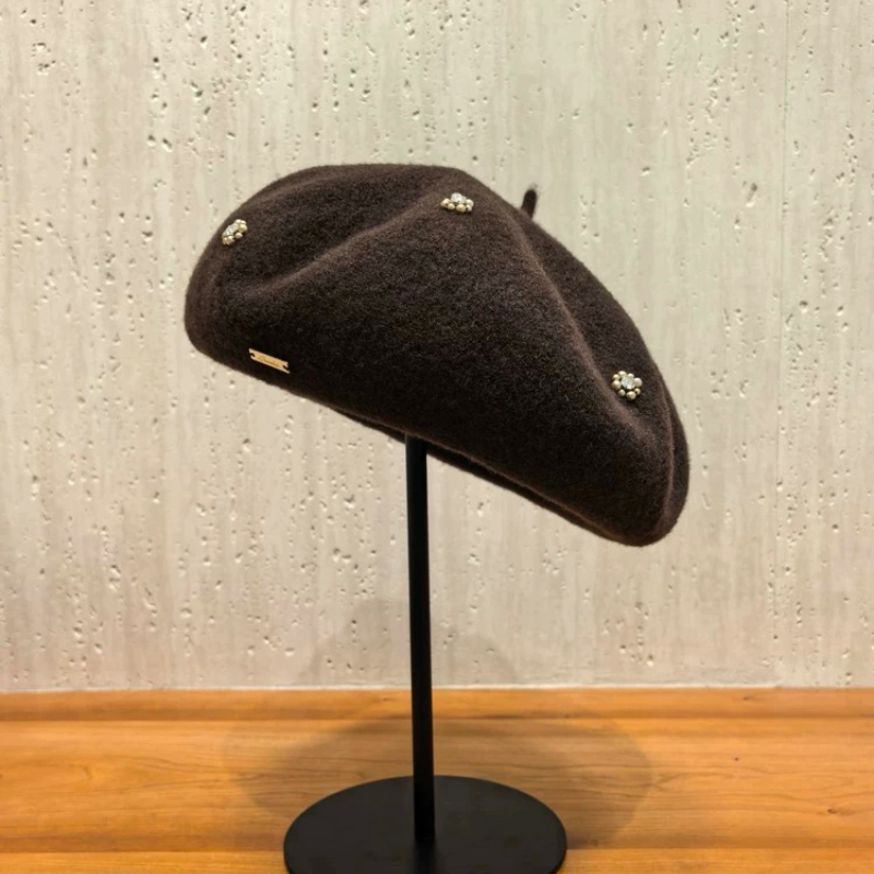 2025新款复古贝雷帽女秋季商场同款显脸小八角帽画家帽