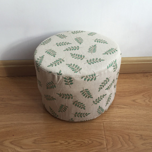 棉麻方凳子套圆凳子套子草墩凳套 圆坐垫床榻套松紧圆墩套可定制