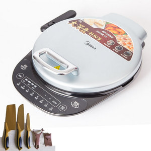 美的电饼铛JS3406家用双面加热加深加大号下盘可拆洗定时自动断电