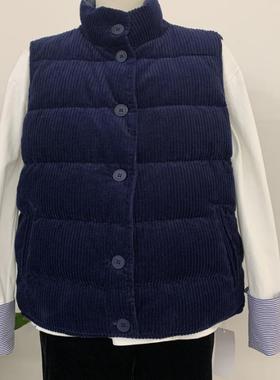 01708款2024冬装羽绒切格时尚立领休闲百搭宽松马甲