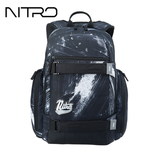 潮流迷彩双肩包滑板包原宿风休闲背包电脑潮牌学生书包 NITRO时尚