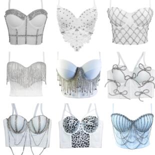 欧美夜店ds演出服韩国女团金智妮Lisa朴彩英金泫雅同款 吊带背心