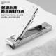 不锈钢折叠指甲刀单个指甲剪超薄防飞溅带锉片指甲钳指甲刀