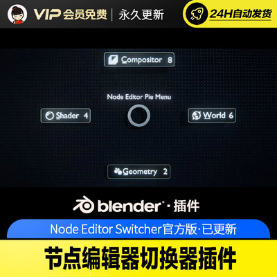 Blender节点编辑器切换器插件 - Node Editor Switcher v1.0.3
