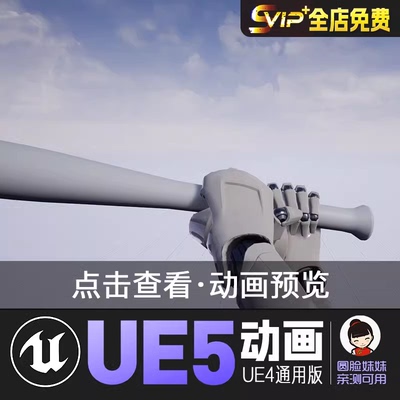 第一人称撬棒UE4虚幻5动画动作资产First Person Crowbar