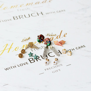 欧美ins风几何倒三角简约可爱圣诞礼物通勤百搭金色小耳钉