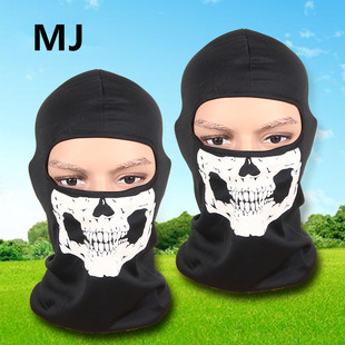 夏季 使命召唤骷髅面罩护脸帽子 摩托车骑行防尘头套全脸男