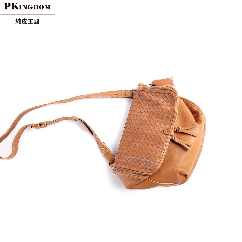 纯皮王国纯皮时尚原创复古女包真皮欧美日韩手工编织单肩斜挎包潮