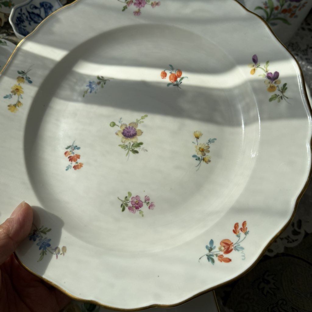 特价不退不换Meissen剑柄期小碎花25cm盘有磨损,饰品/流行首饰/时尚饰品新,银饰项链,淘宝优惠券,粉丝福利购,淘宝优惠卷