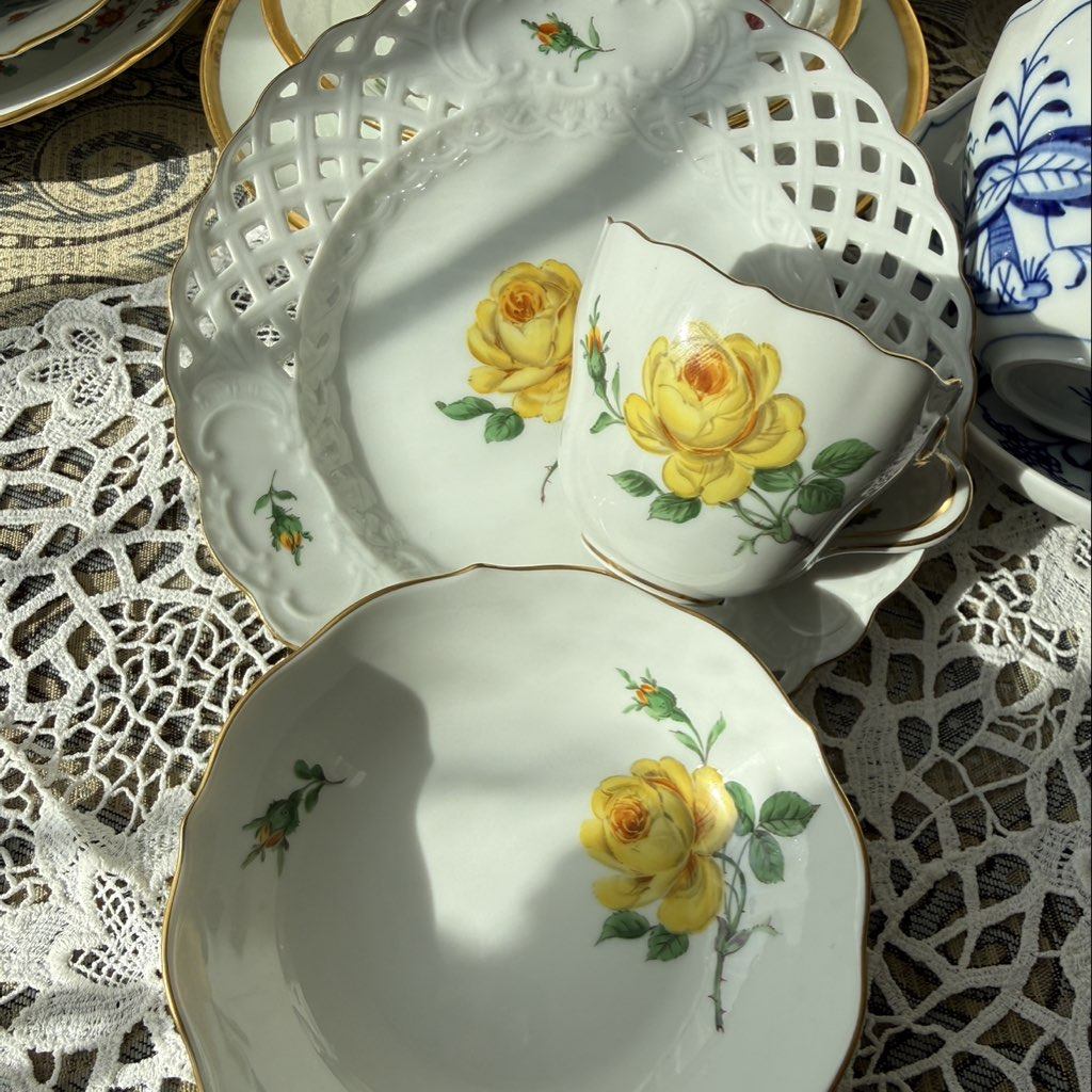 特价不退不换Meissen黄玫瑰摩卡咖啡杯配镂空碟三件组二等无暇,饰品/流行首饰/时尚饰品新,银饰项链,淘宝优惠券,粉丝福利购,淘宝优惠卷