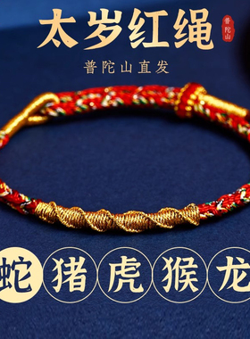 普陀山好运手工蛇太岁化护身符红