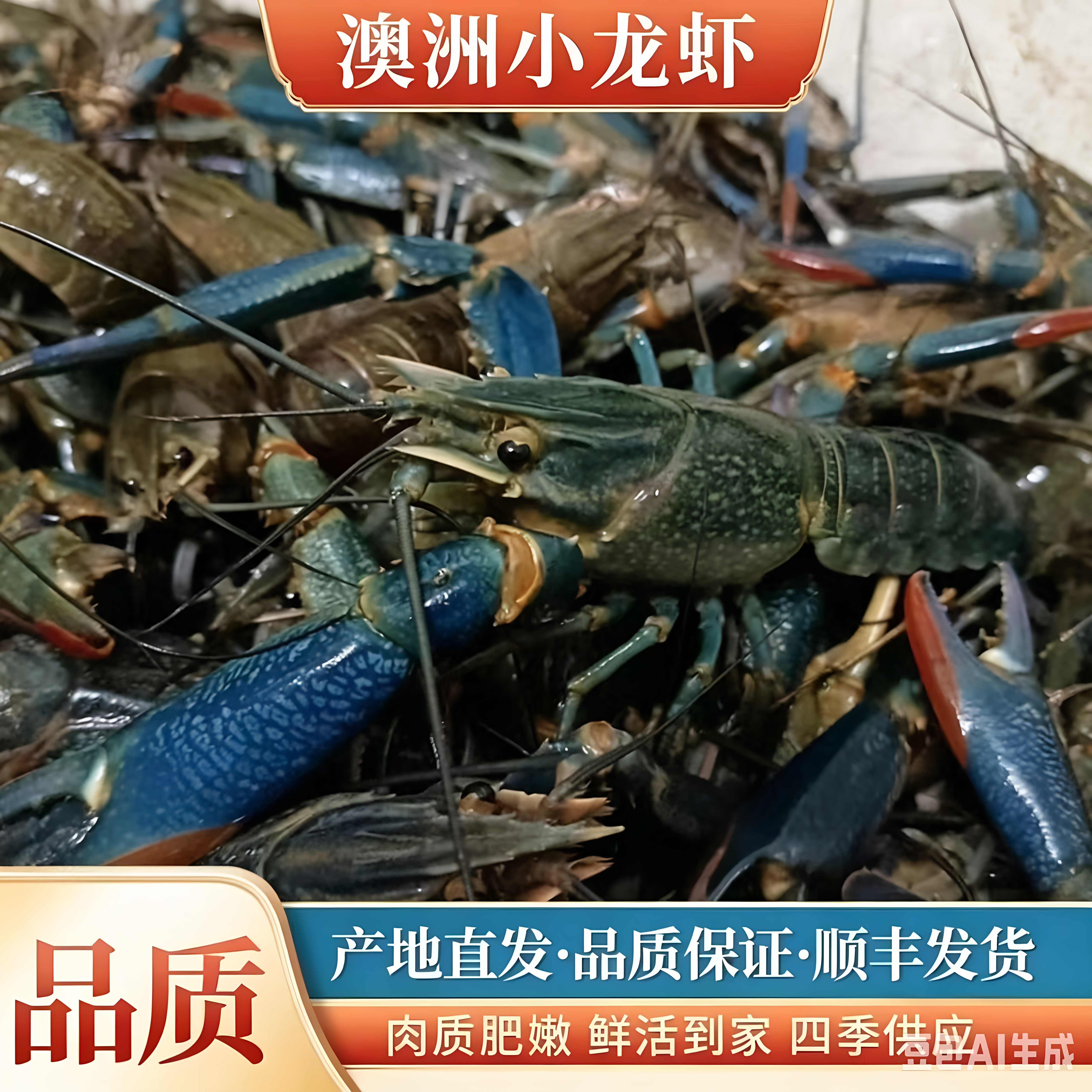 淡水养殖澳洲小龙虾蓝龙虾小青龙活虾