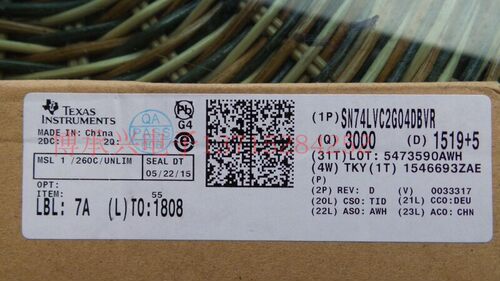 栅极和逆变器 SN74LVC2G04DBVR TI SOT23-6 100%全新原厂原装现货