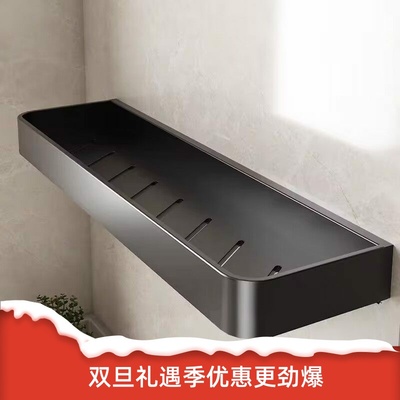 洗手间置物架卫生间厨房浴室镜前洗漱台免打孔挂壁式淋浴间收纳架